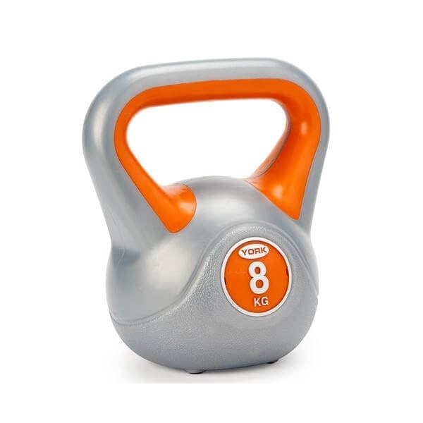 York Orange 8Kg Vinyl Kettlebell