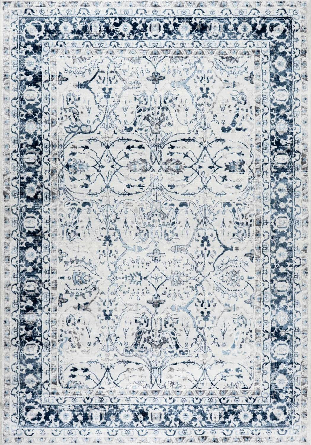 Rackhams Montana Bordered Navy Rug | 4070 - 80X150 Cm