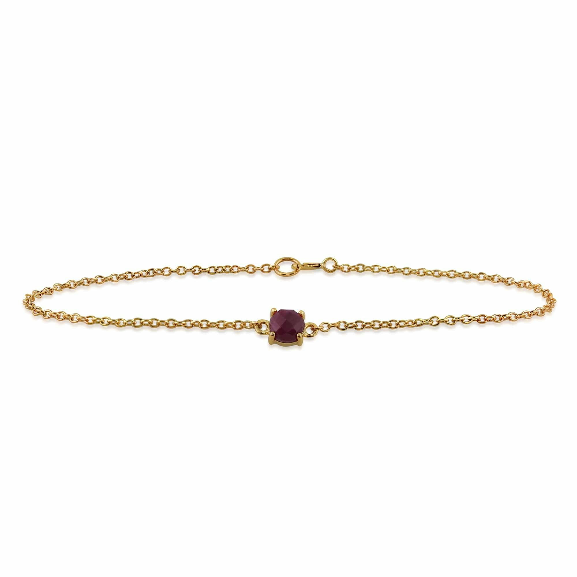 Gemondo Yellow/Gold Classic Round Ruby Checkerboard Bracelet In 9Ct