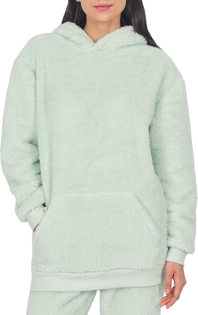 Smart Living Women's Teddy Fleece Hoodie - Sage - S