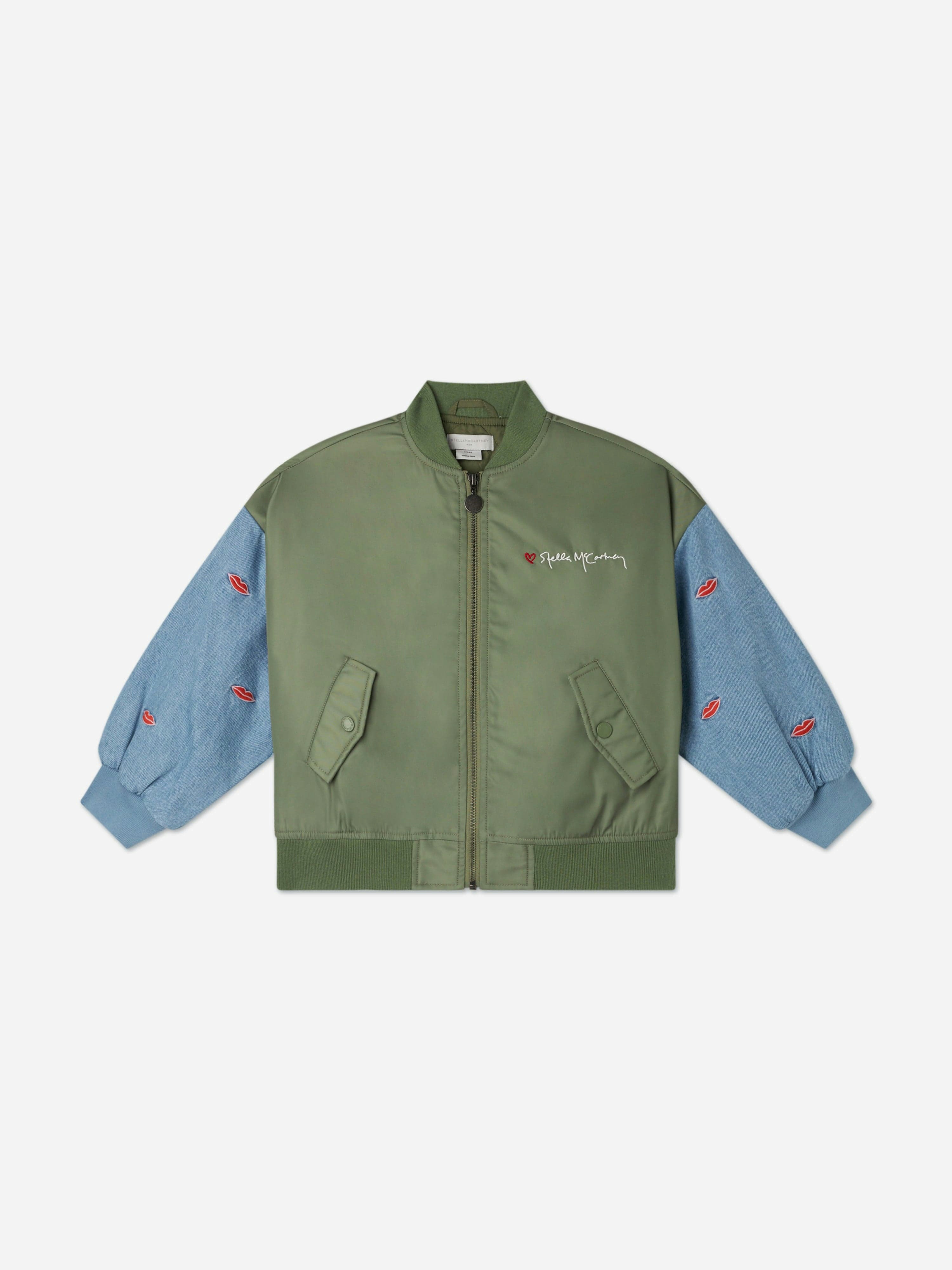 Stella Mccartney Kids Girls Green Stella Mccartney Bomber Jacket In - 4 Yrs