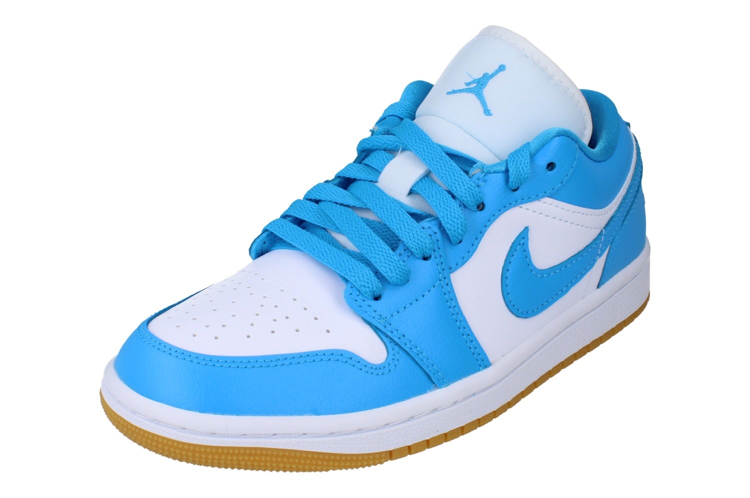 Nike Women's White/Dark/Powder Blue Air Jordan 1 Low Trainers Dc0774 104 - Uk 9 | Us 11.5 | Eu 44