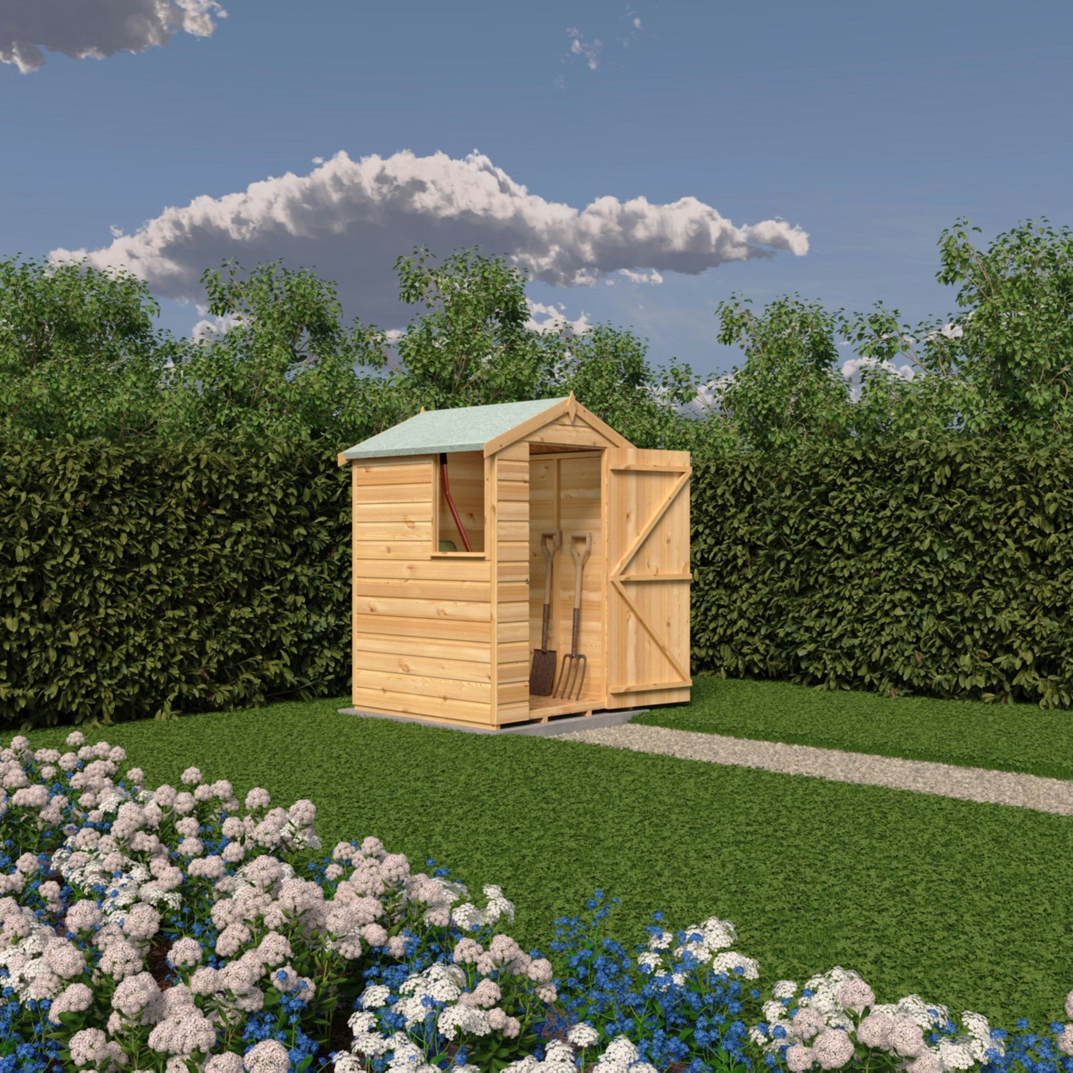 Rackhams Light 4X4 Apex Shed 12Mm Shiplap Interlock Cladding