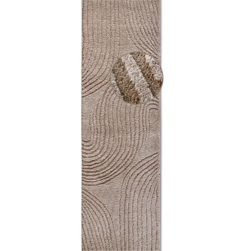 Hanse Home Beige High Pile Rug Pigment – Geometric Design - 80X240 Cm
