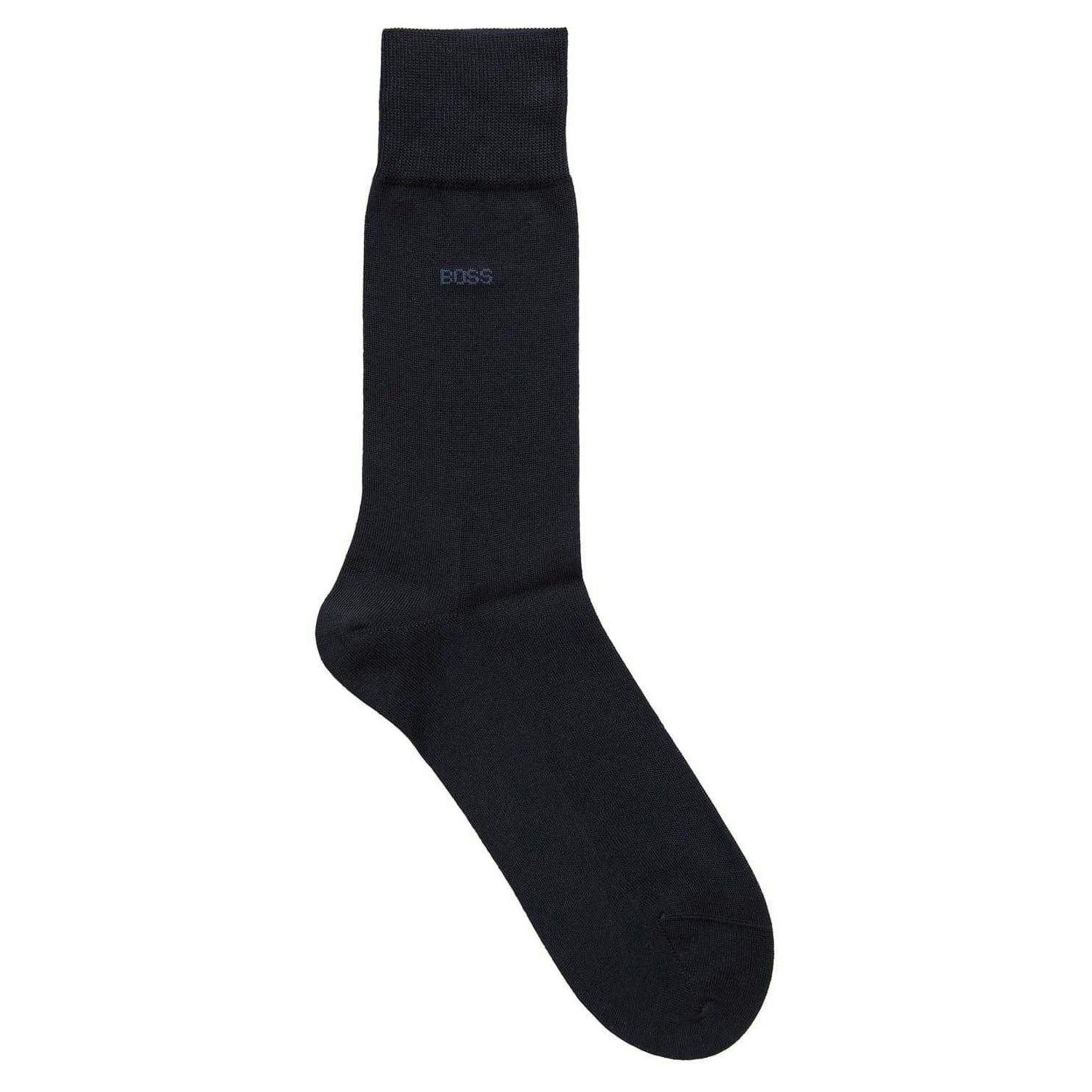 Boss Men's Plain Lightweight Socks - Navy - 5 Uk-6.5 Uk - Navy - 75% Cotton/23% Polyamide/2% Elastane