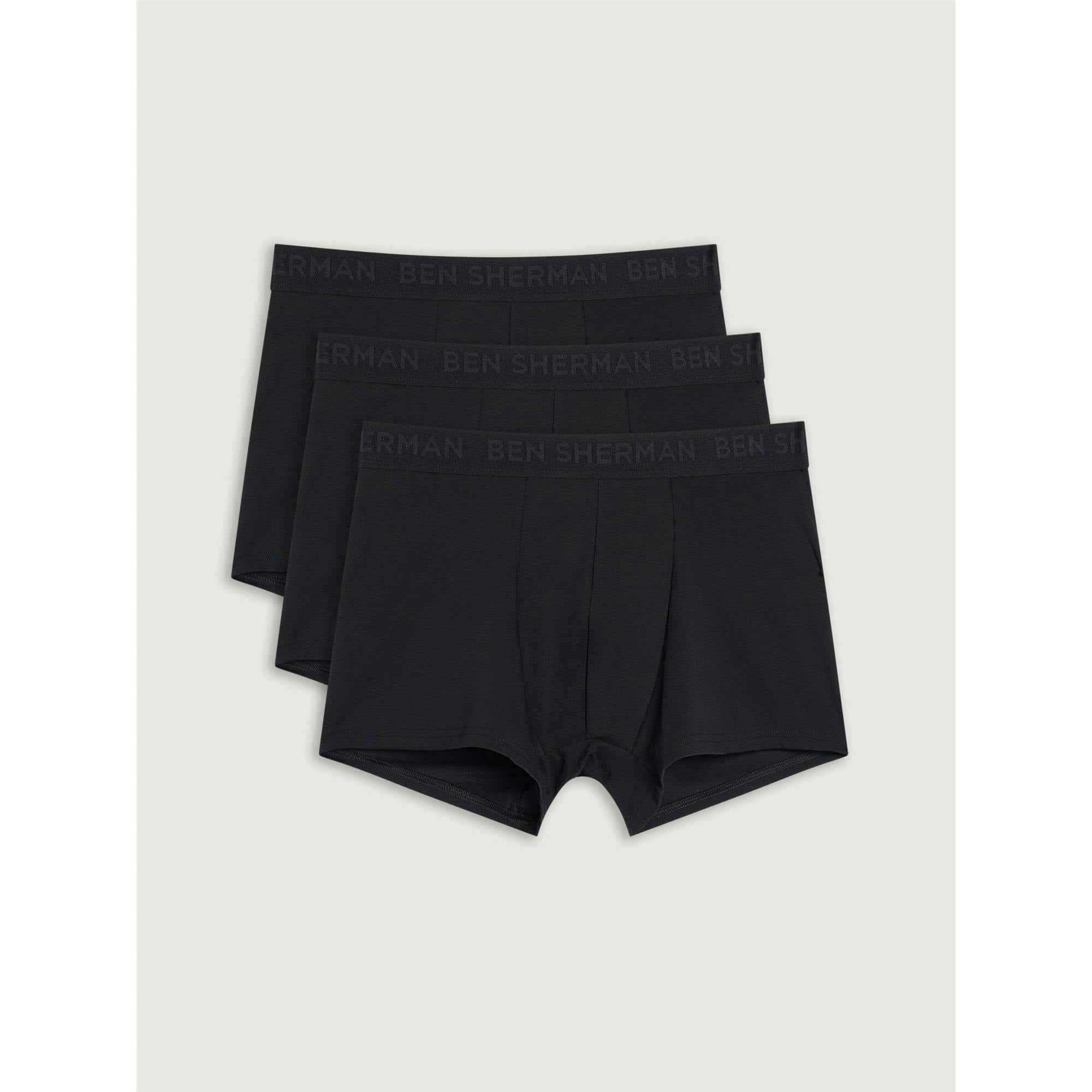 Ben Sherman Men's Black Pack Of 3 Tonal Boxer Shorts - Image 3