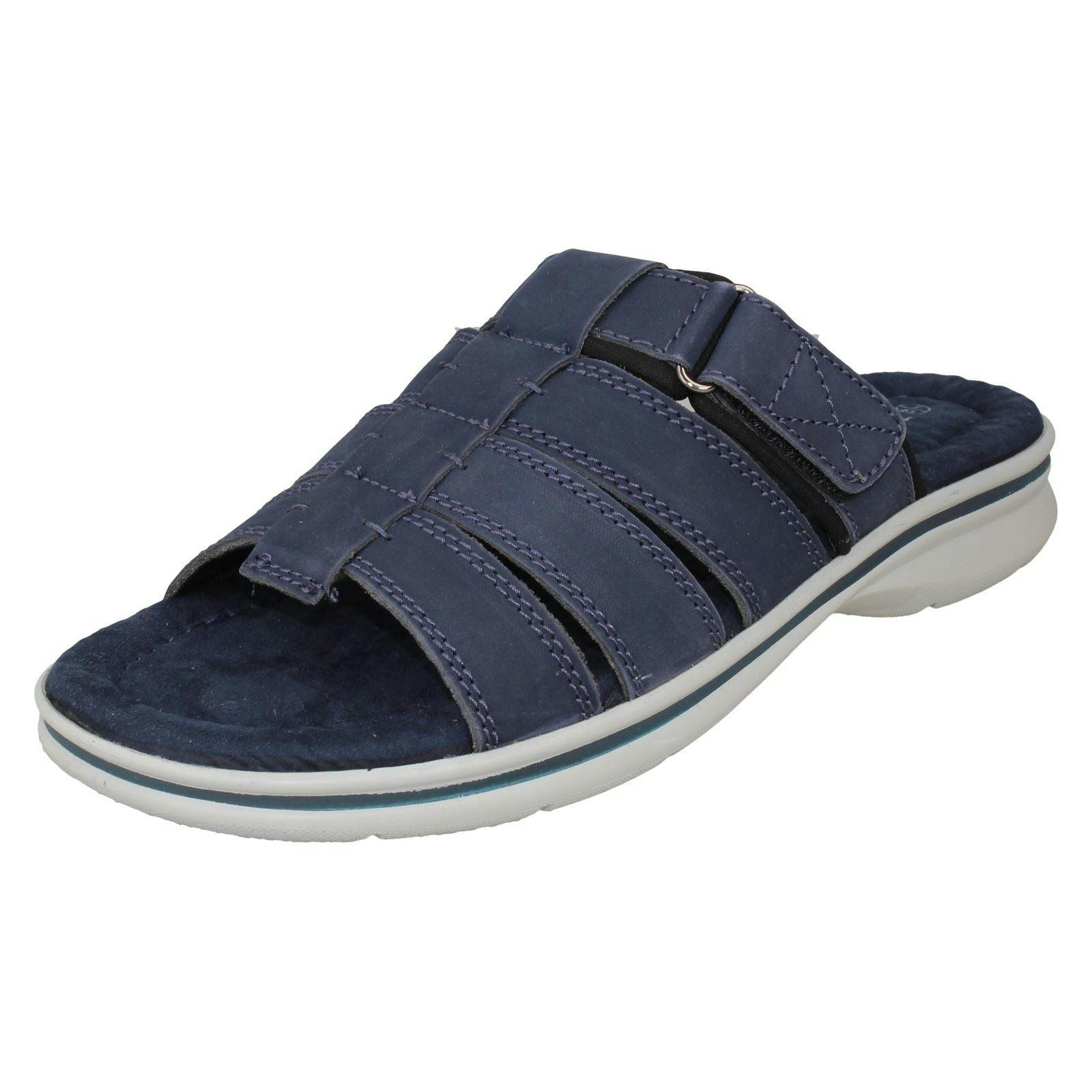 Thomas Blunt Men's Flat Open Toe Sandals A0066 - Navy - Uk 8