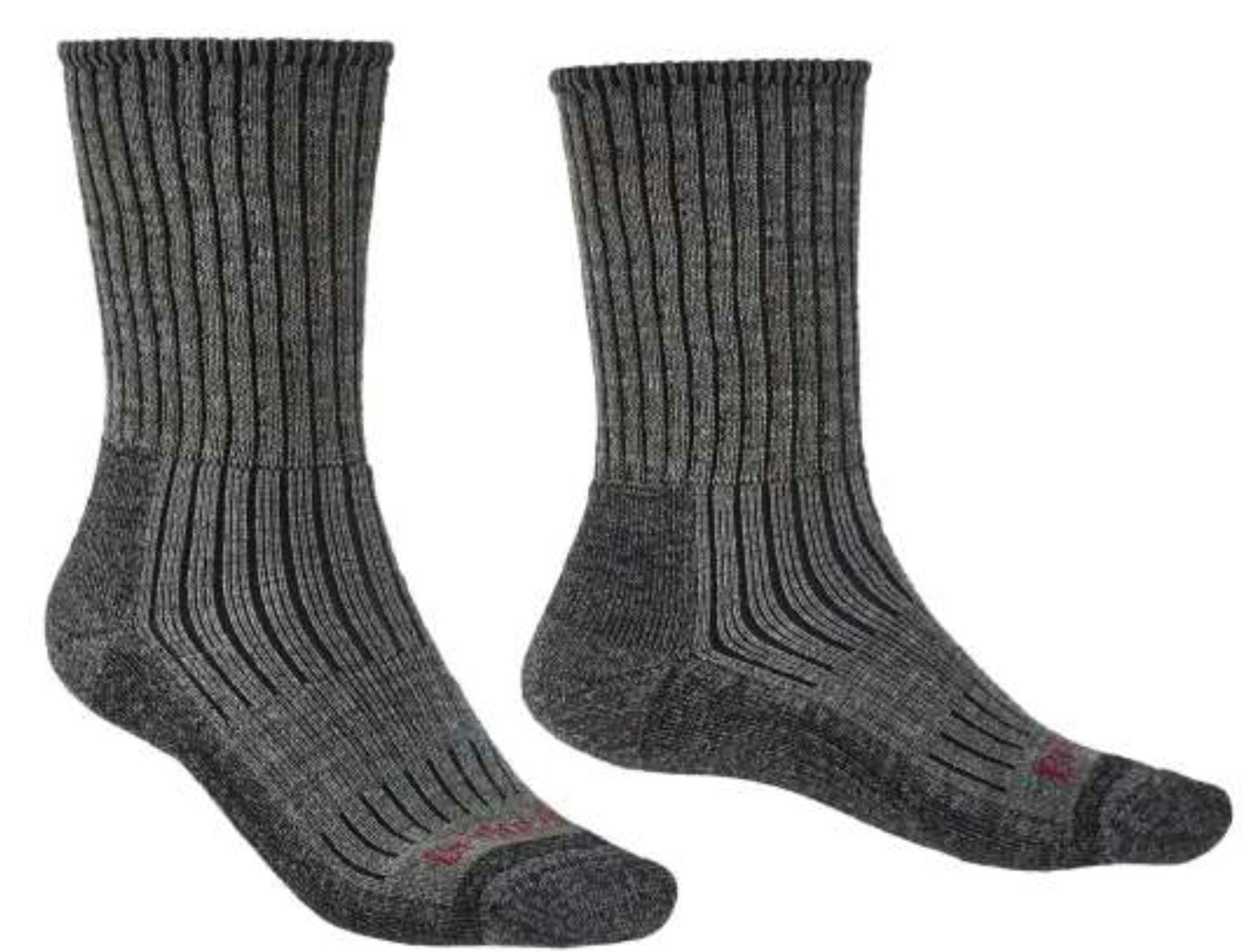 Bridgedale Men's Grey Comfort Hiker Midweight Merino Hiking Socks {Br-710596} - Charcoal - Large