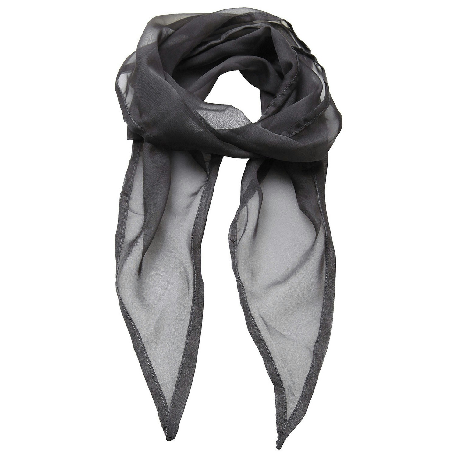 Premier Women's Dark Grey Colours Chiffon Scarf In - Image 3