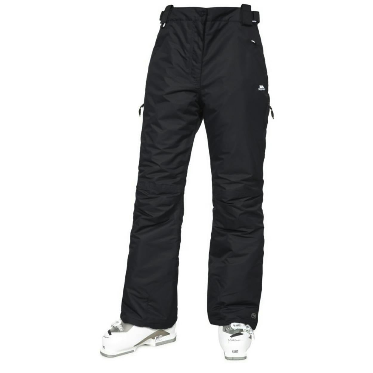 Trespass Women's Black Lohan Waterproof Ski Trousers - Xxs - 100% Polyester
