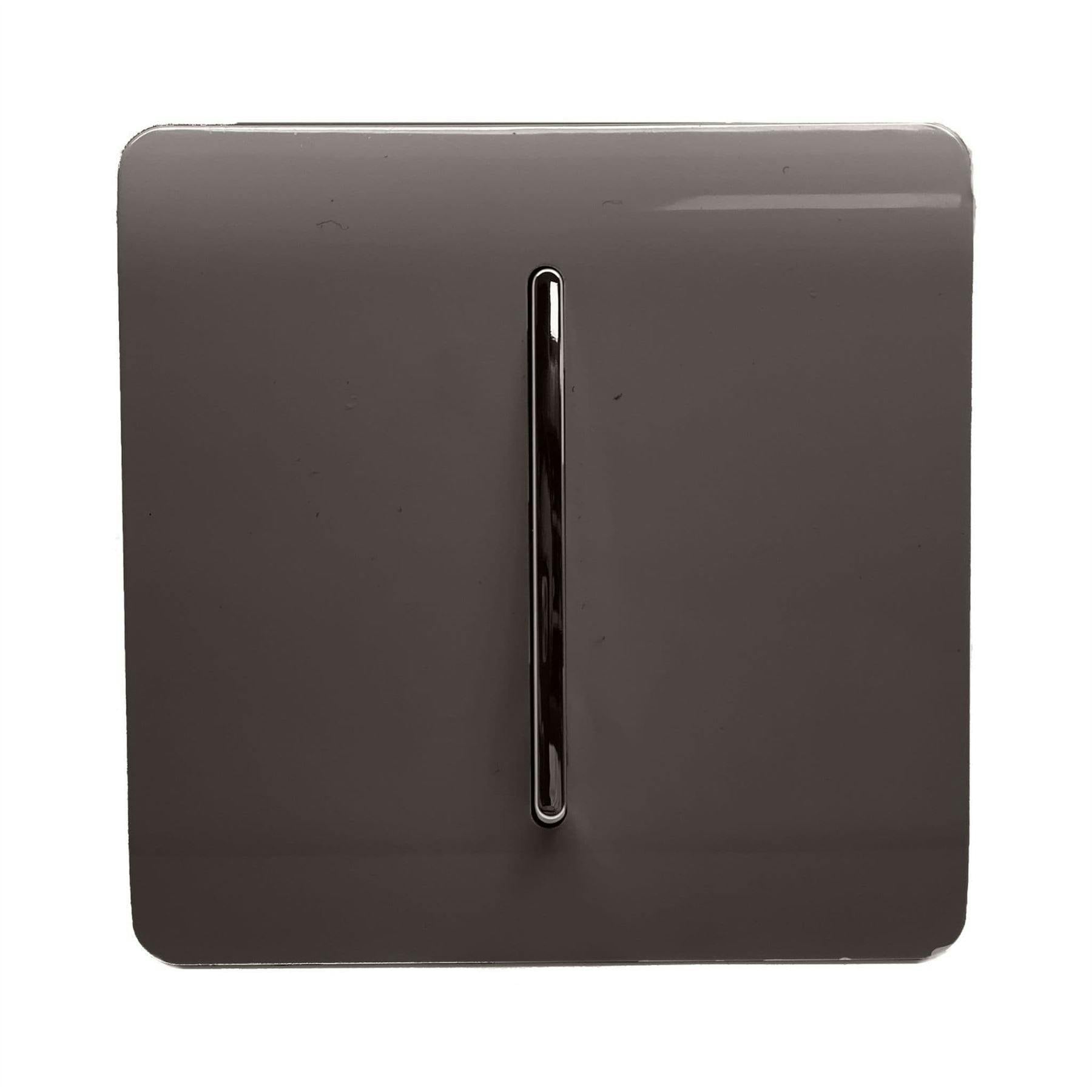 Trendi Switch 1 Gang 2 Way Screwless 10 Amp Light Switch - Dark Mocha Brown - Image 5