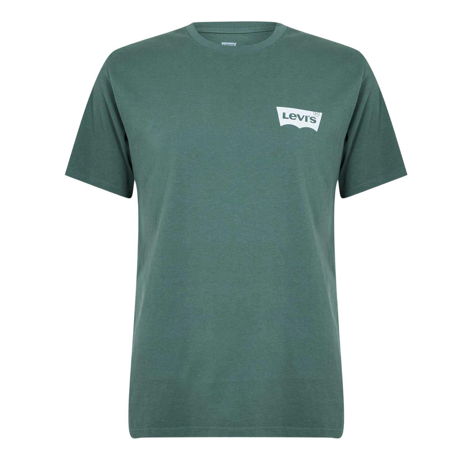 Levis Men's Dark Logo Cotton Regular T-Shirt - Forest - L - Forest - 100% Cotton