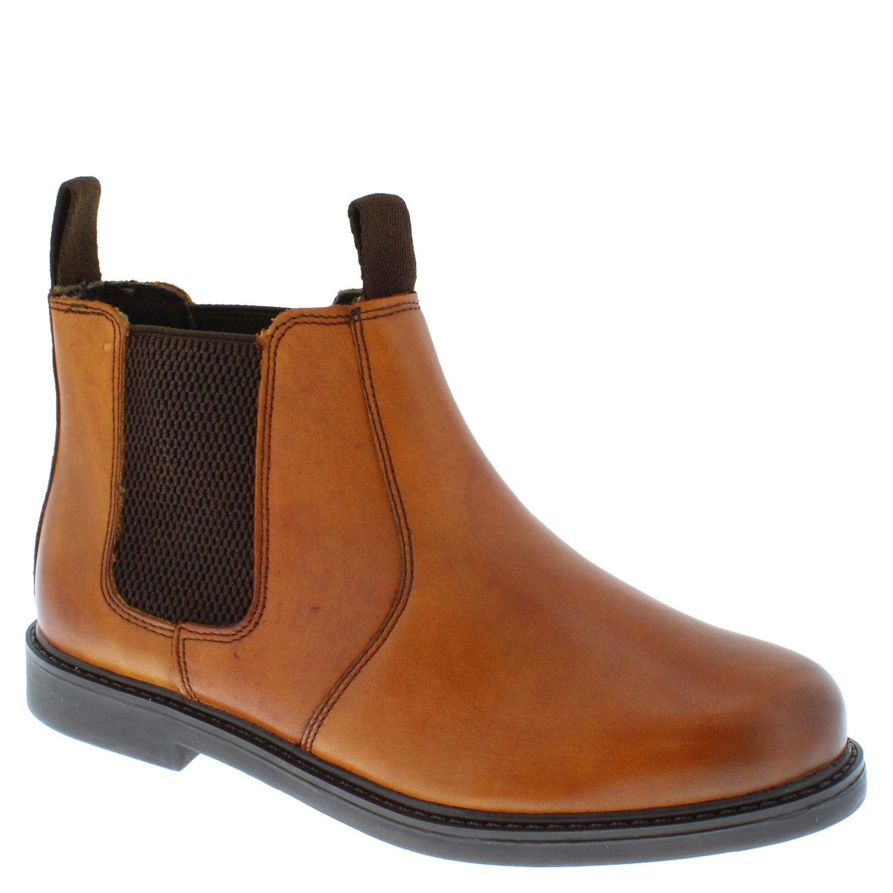 Frank James Boys Chester Girls Chelsea Leather Jodphur Boots - Tan - 7 Jr Uk - 7 Jr Uk