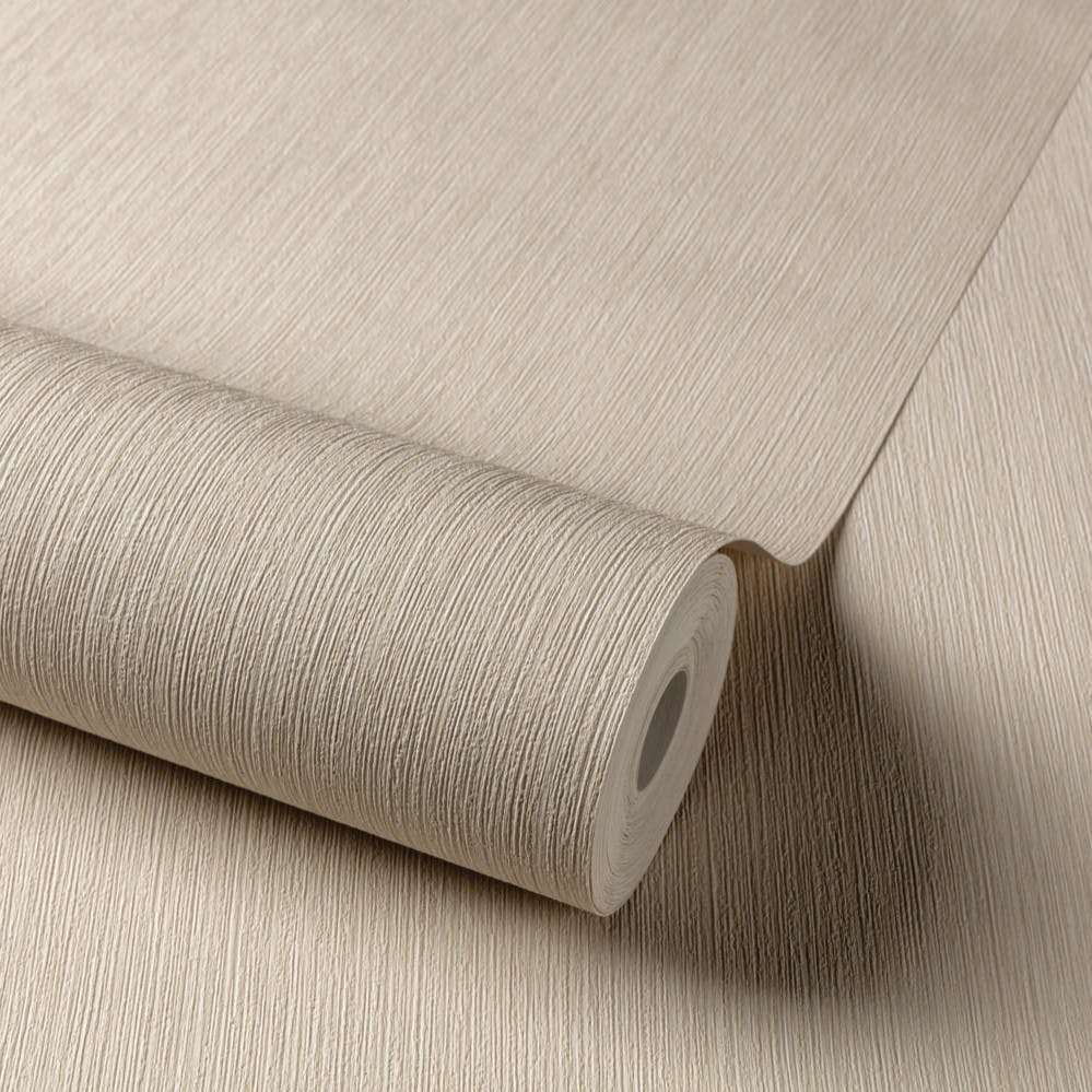 Grandeco Beige Brushstroke Effect Plain Matisse Textured Wallpaper, Warm