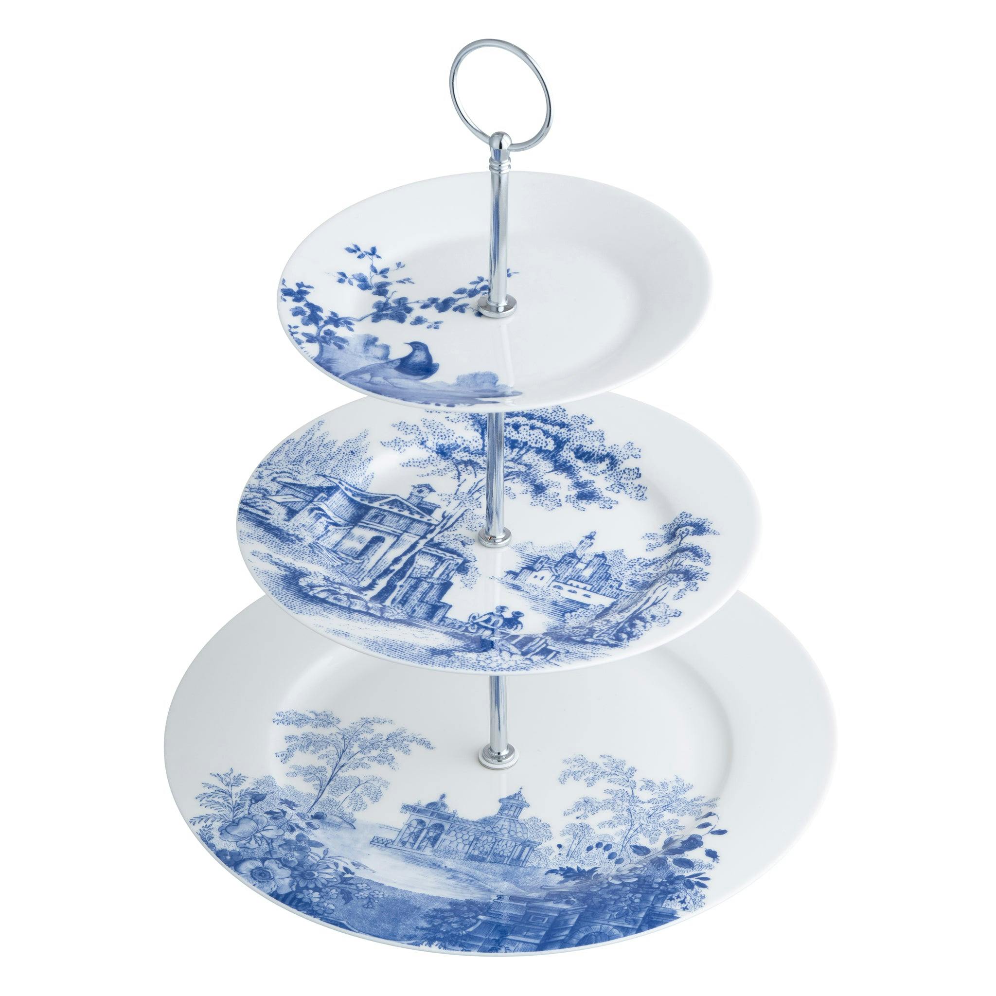 Rackhams Blue Aynsley Archive Three Tier Cakestand