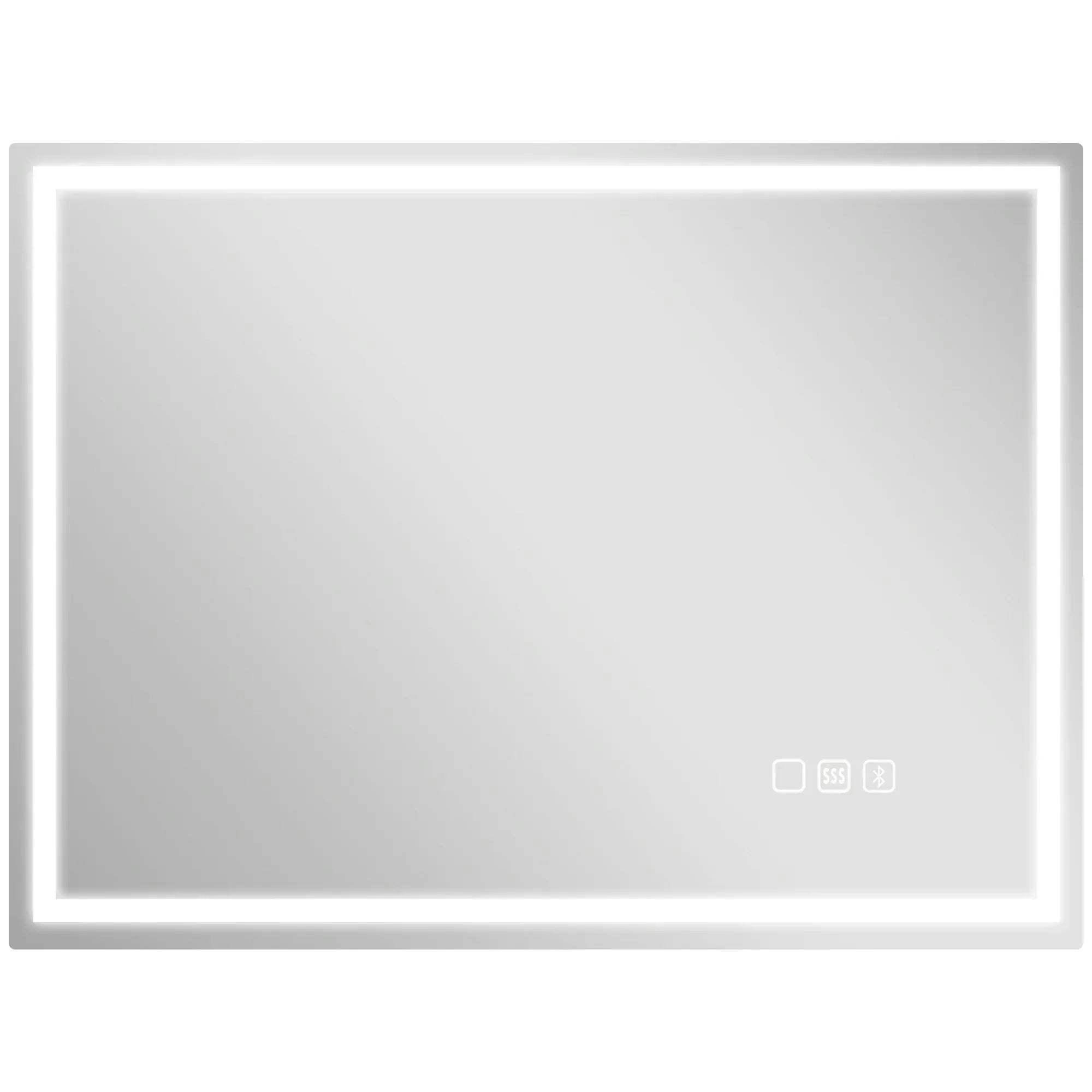 HOMCOM Frameless LED Bathroom Mirror 60 x 80cm with Bluetooth and Demister - Image 7