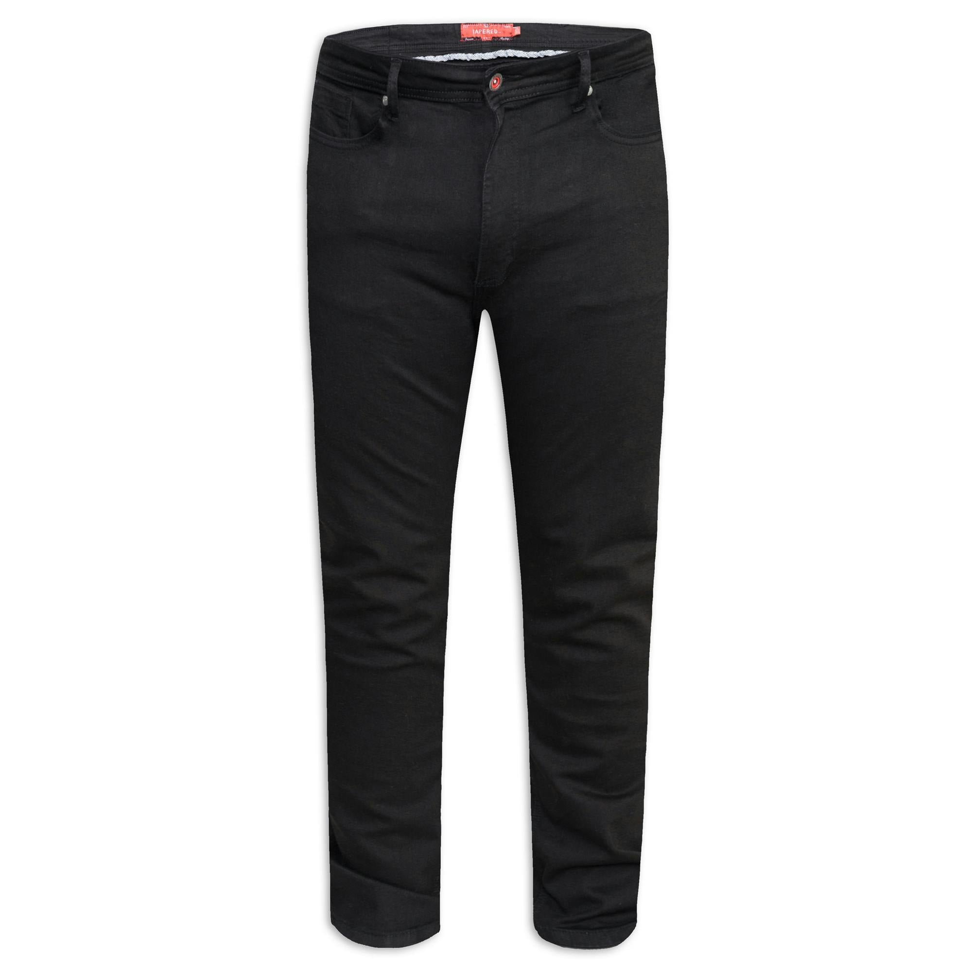 Duke Men's Black D555 Claude Stretch Slim Jeans - 30R - 98% Cotton/2% Elastane