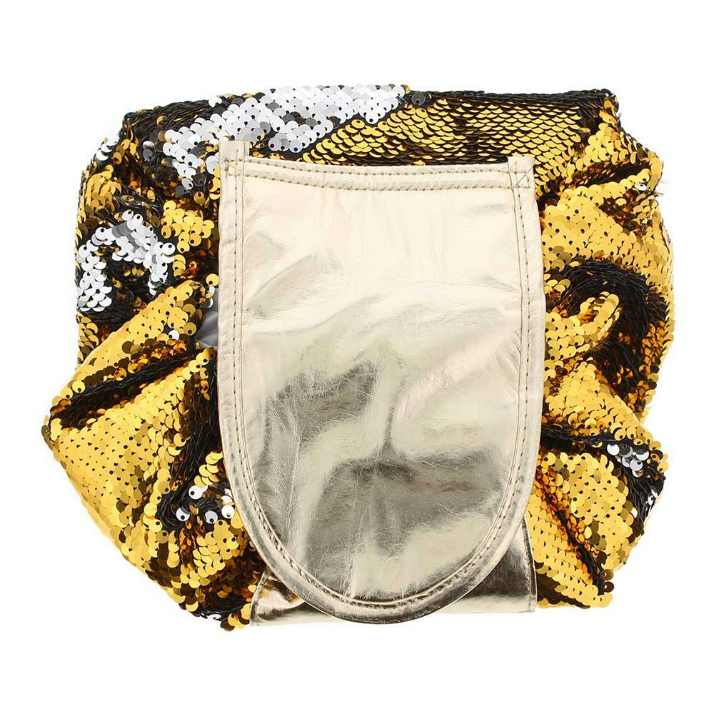 Bags Unlimited Sequin Make Up Bag - Gold - Image 3