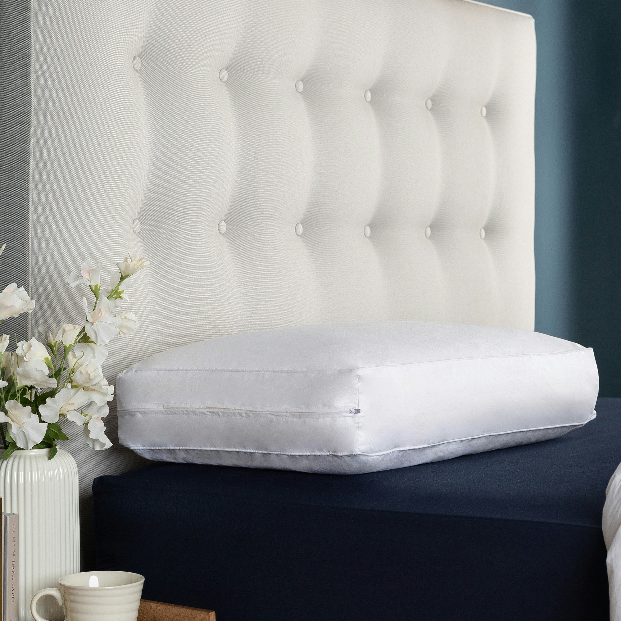Rackhams White Bliss Extra Deep Cotton Touch Firm Support Pillow - Firm - Cover: 100% Cotton Filling: Memory Foam