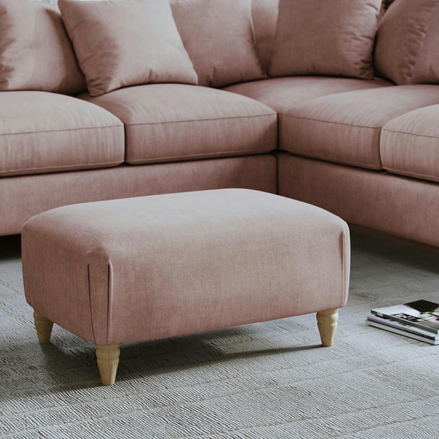 The Great Sofa Company Pink Brentwood Footstool - Soft