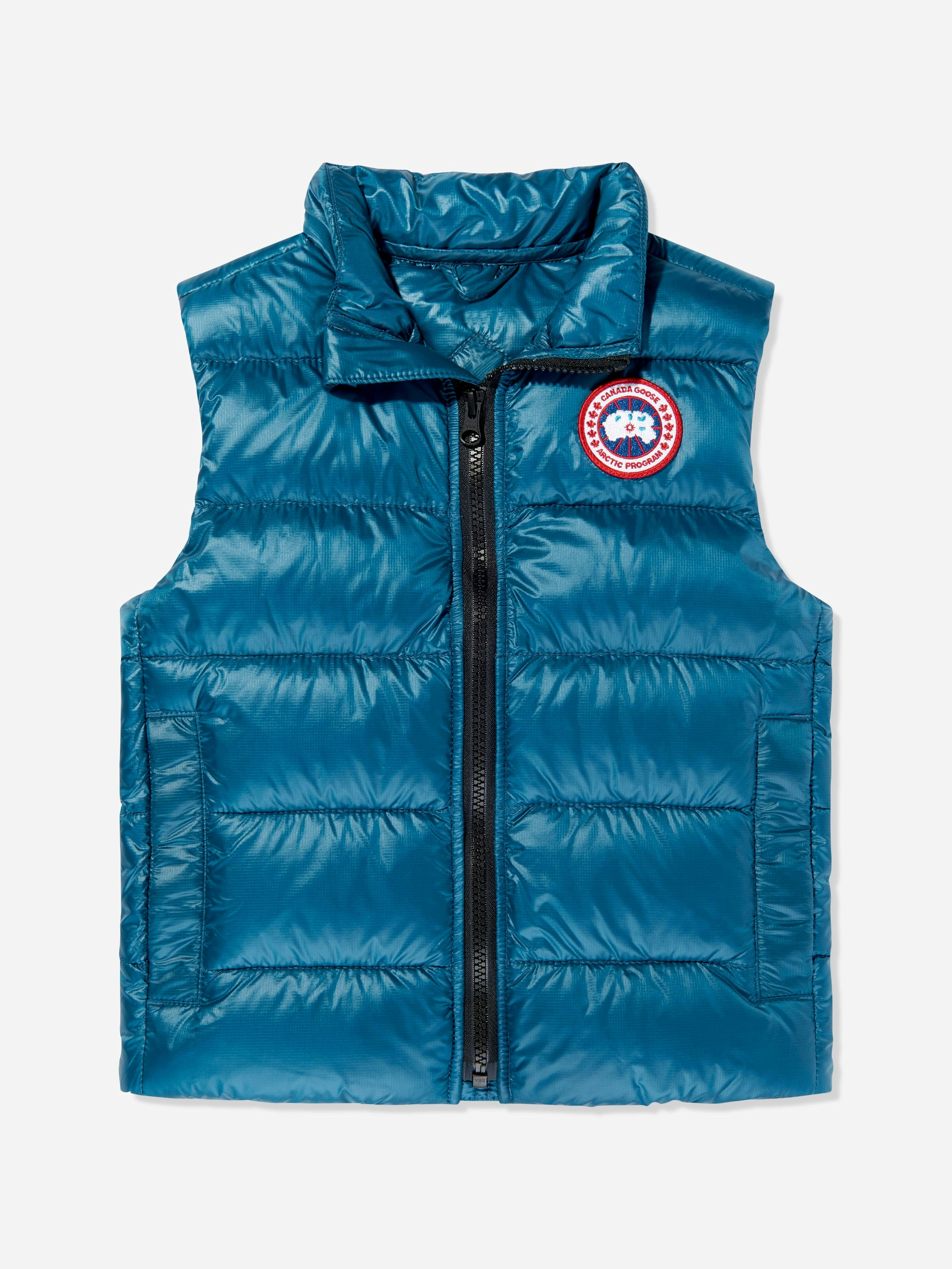 Canada Goose Boys Blue Down Padded Crofton Gilet In - Xs (6 Yrs)