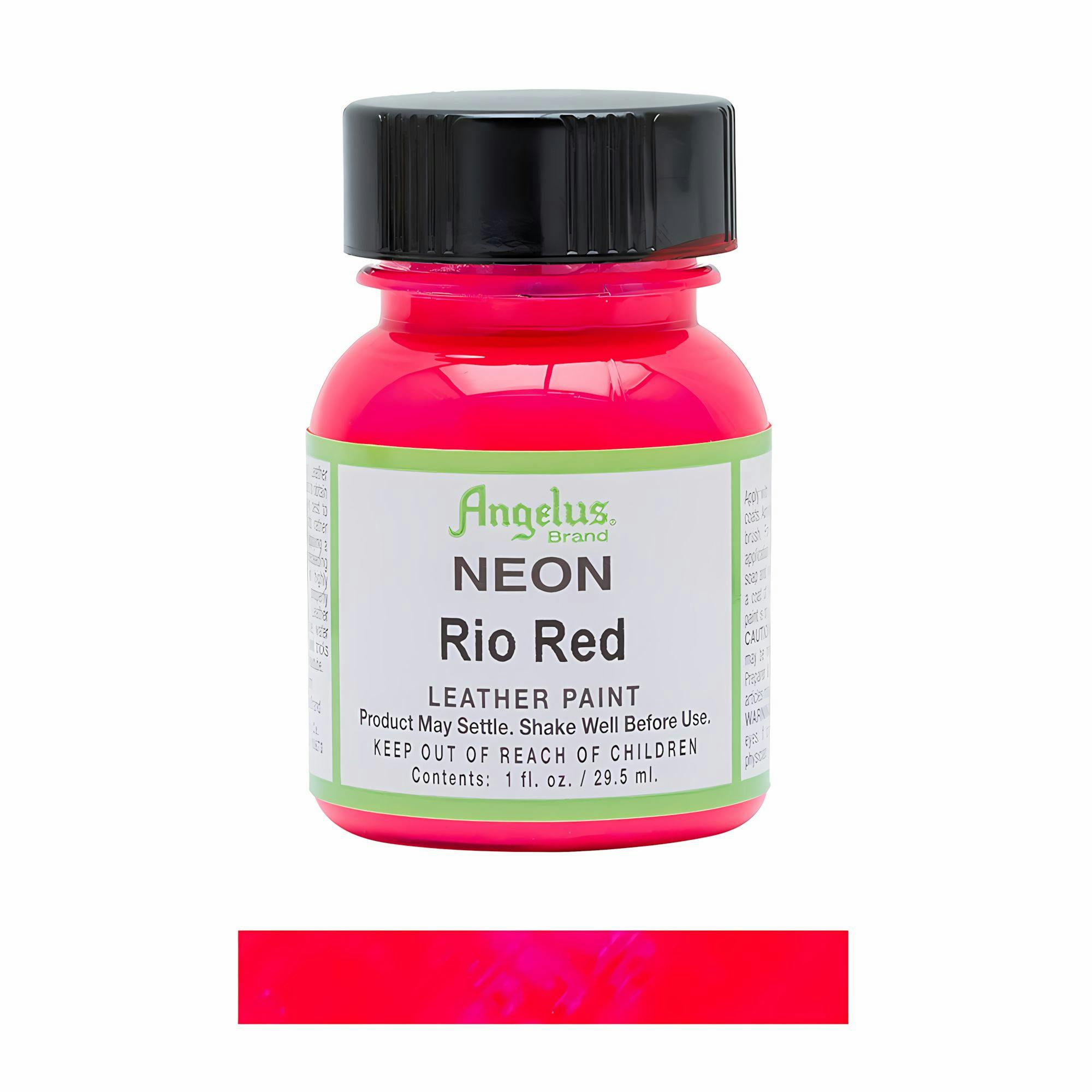 Angelus Red Neon Leather Paint For Sneaker Customs And Shoes 1Oz - Rio