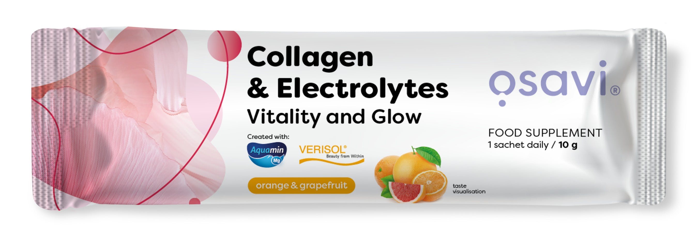 Collagen Electrolytes Vitality and Glow, Orange & Grapefruit - 10 grams (1 serving) - Image 3