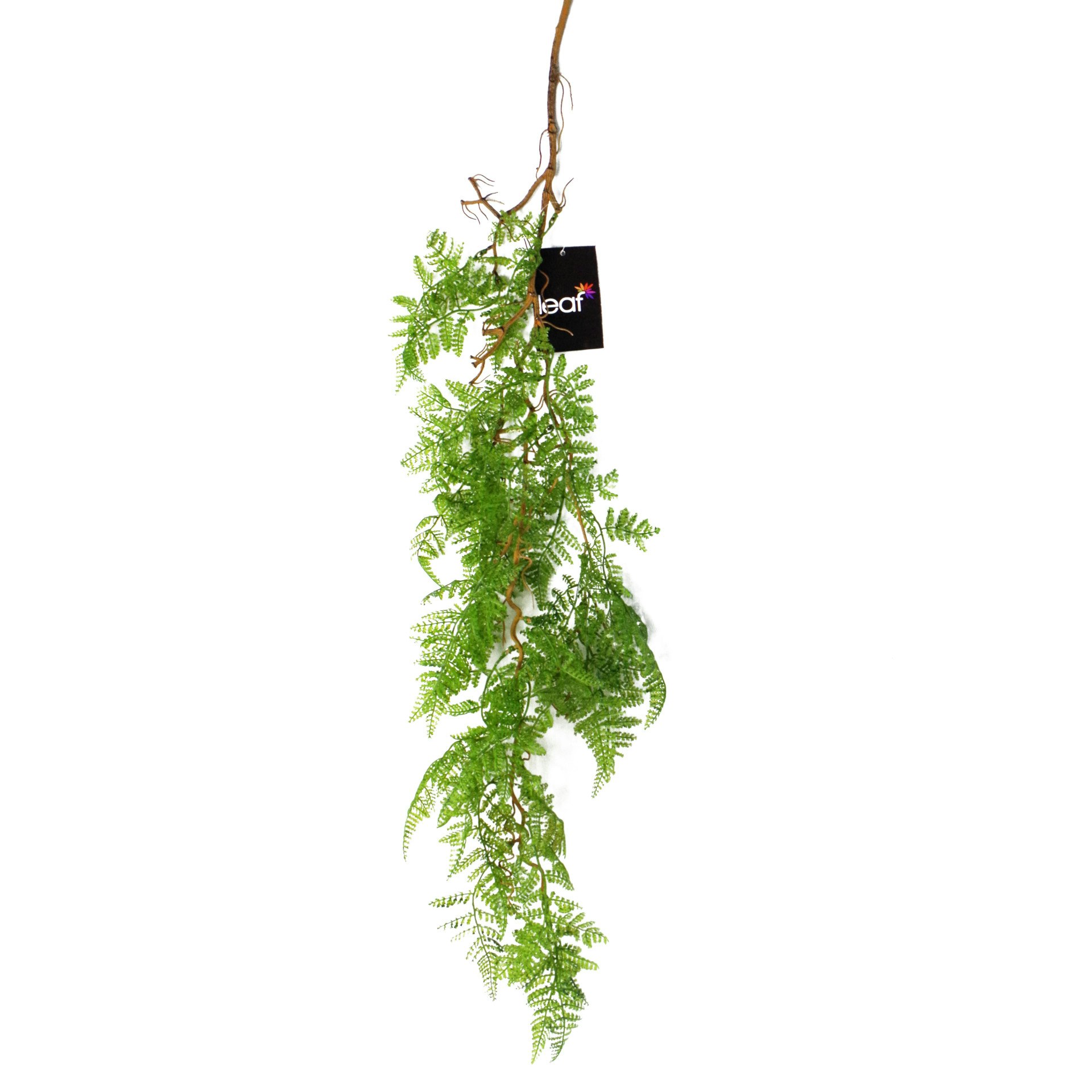 Leaf Dark/Green Artificial Hanging Maidenhair Fern Plant - 100Cm