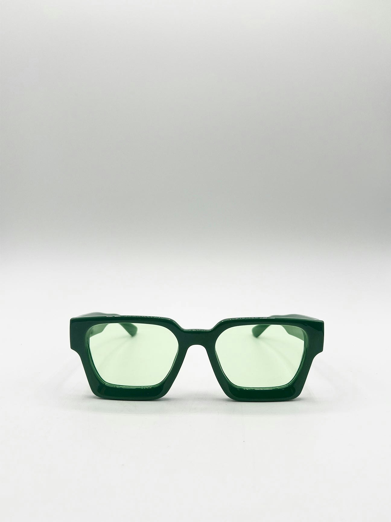 Svnx Green Square Retro Mint Sunglasses - One Size