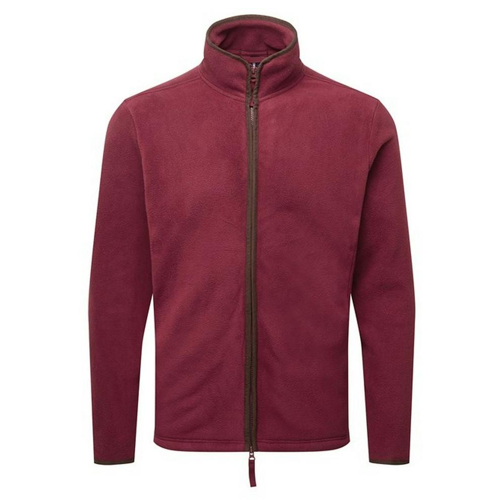 Premier (Xl, Burgundy/Brown) Mens Artisan Fleece Jacket - Image 4