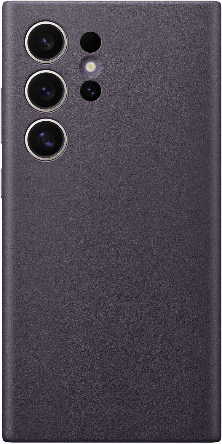 Samsung Galaxy Official S24 Ultra Vegan Leather Case, Dark Violet - Image 3