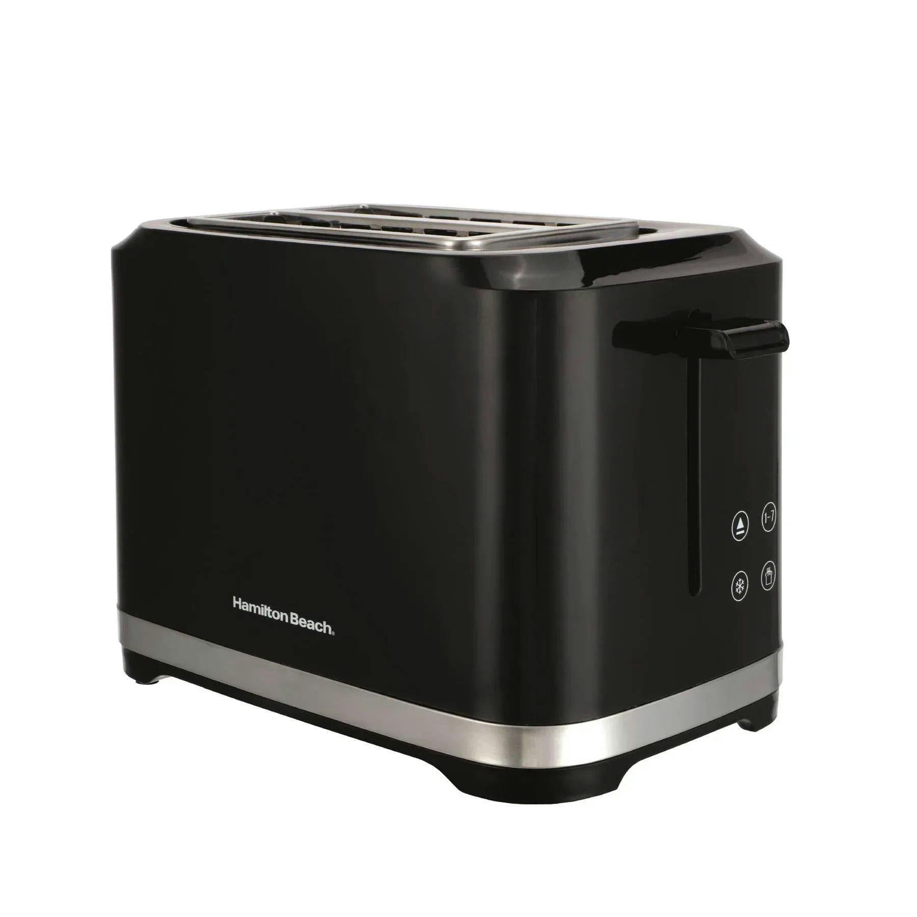 Hamilton Beach Toaster 2 Slice, FlexiControl, 7 Browning Levels, Digital Control, Extra-Wide Slots, Defrost, Reheat & Cancel Functions, Removable Crumb Tray, 800W - HBT1323B, Black - Image 3