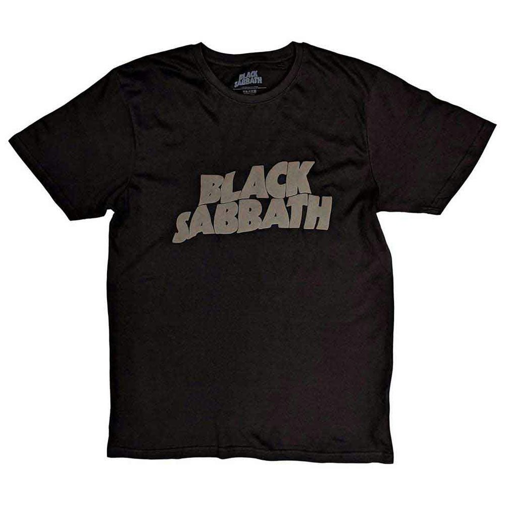 Paradiso Clothing Unisex Black Sabbath Wavy Hi-Build Logo T Shirt - M
