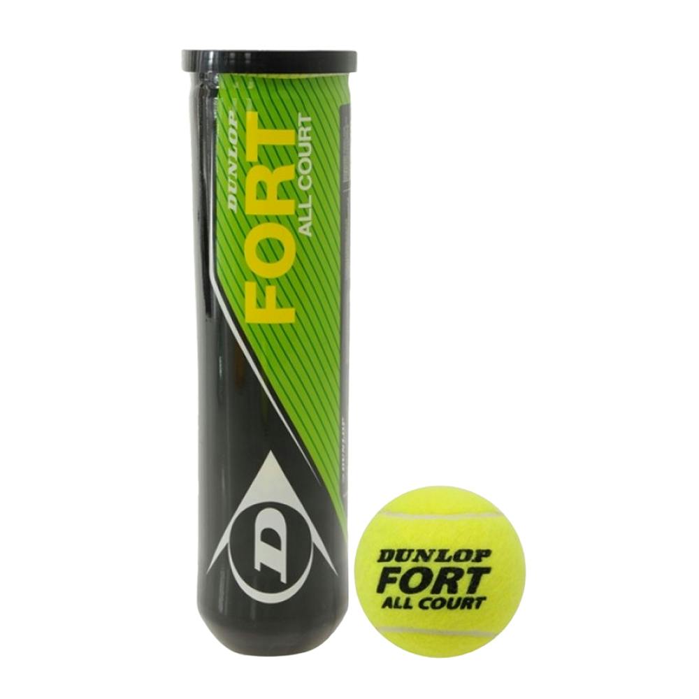 Dunlop Yellow Fort Tennis Balls (Pack Of 4) - One Size