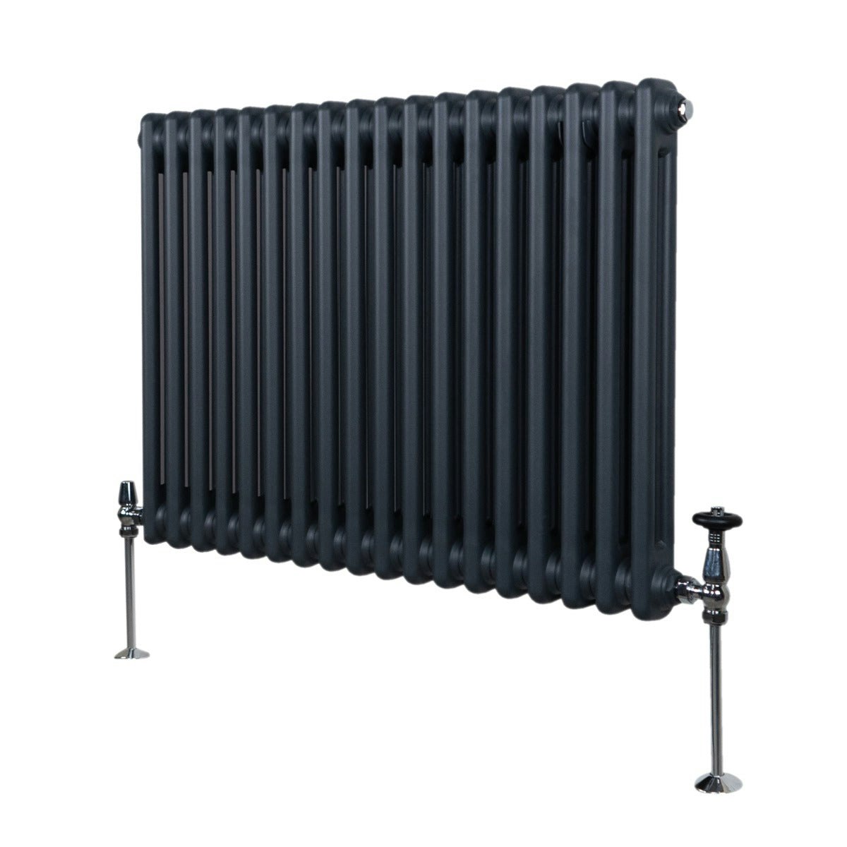 Monstershop Anthracite/Grey Traditional 2 Column Radiator - 600 X 832Mm