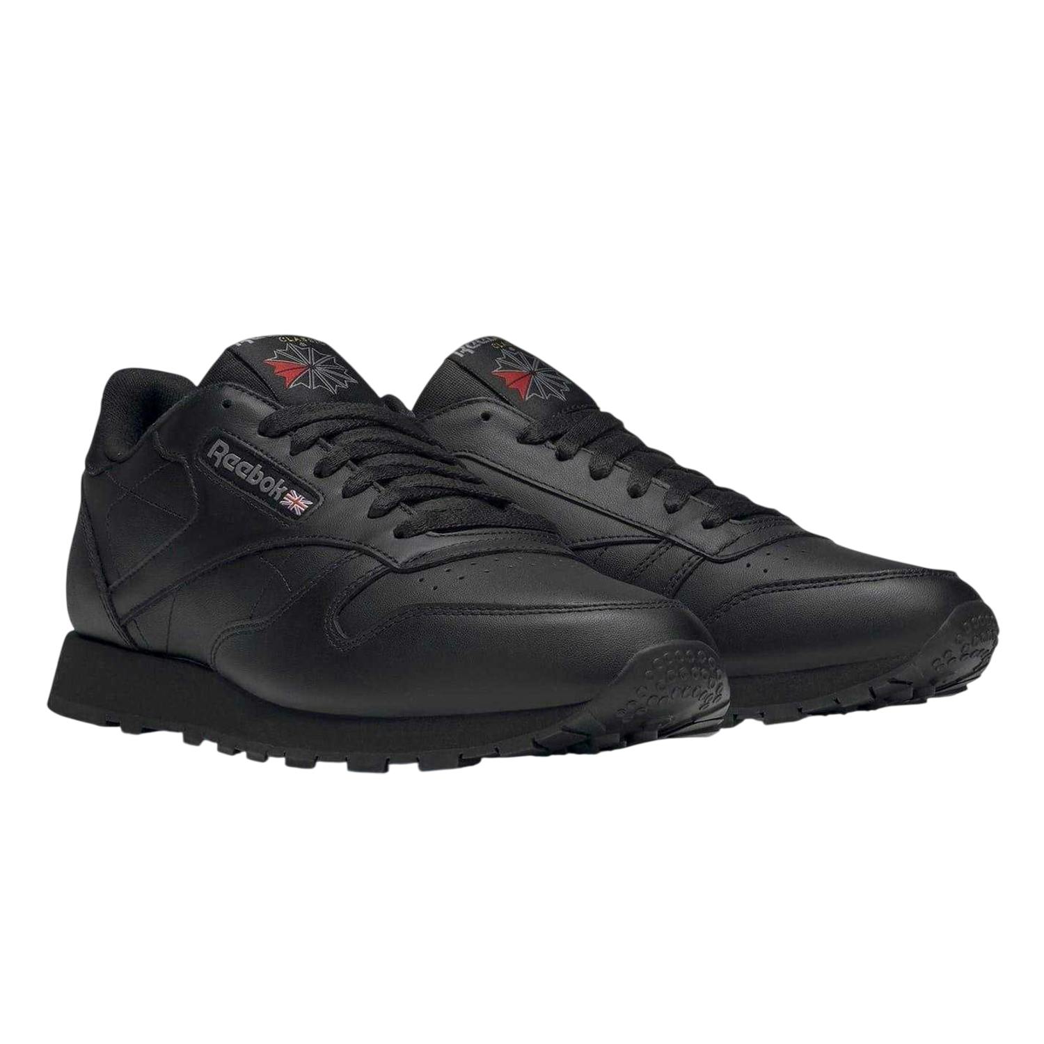 Reebok Men's Black Classic Leather Trainers - 8.5 Uk - 100% Mixed