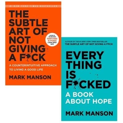 Various Publishers [Hardcover] The Subtle Art Of Not Giving A F*Ck And Everything Is F*Cked 2 Books Collection Set By Mark Manson