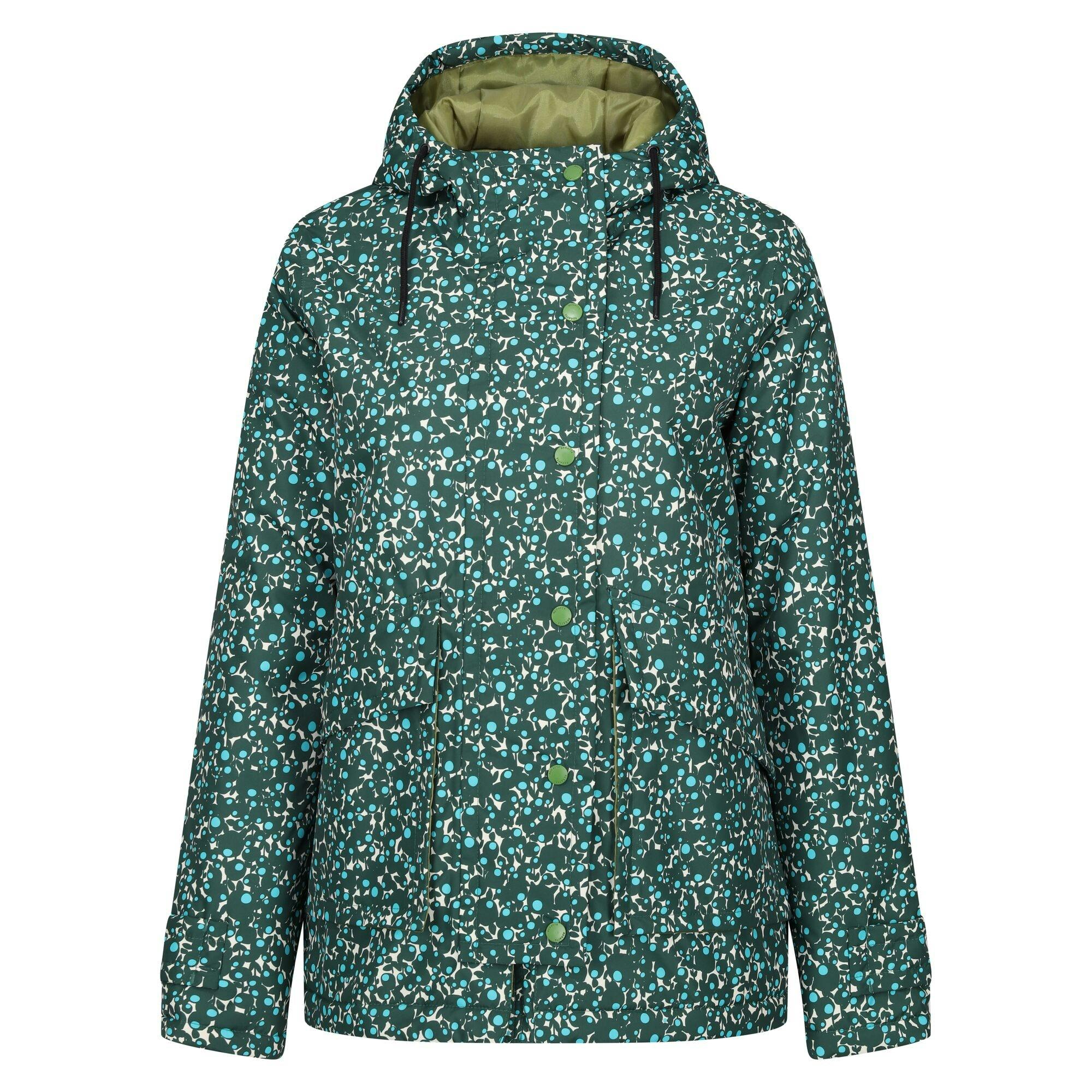 Regatta Women's / Orla Kiely Swing Berry Bubble Waterproof Jacket - Jade - 12 Uk - Jade - 100% Polyester