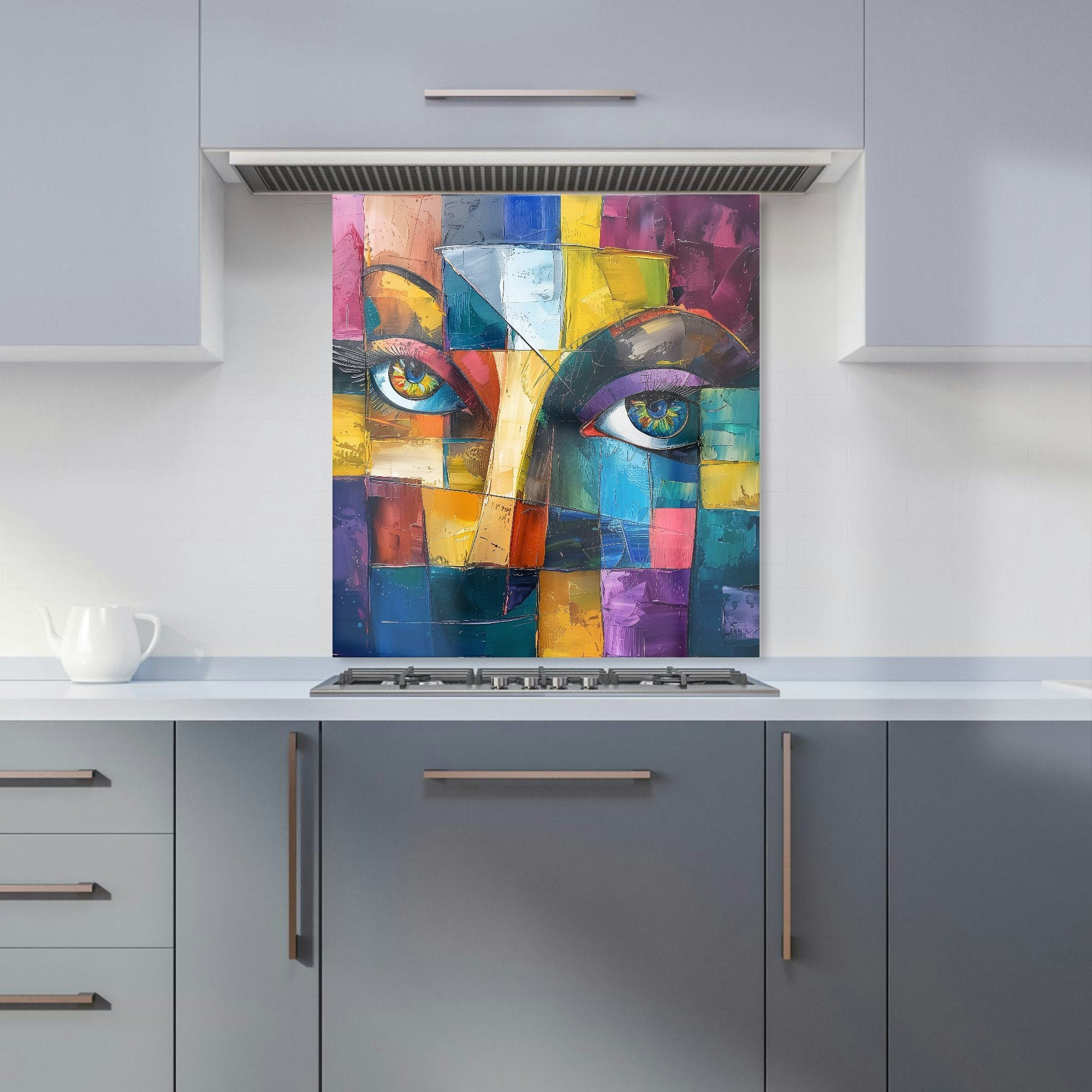 Warren Reed - Designer Fragmented Vision: Eyes Of The Soul Kitchen Splashback - W600mm X H650mm