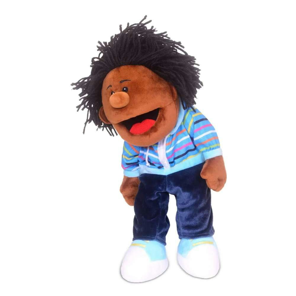 Fiesta Crafts Boys Black Moving Mouth Hand Puppet