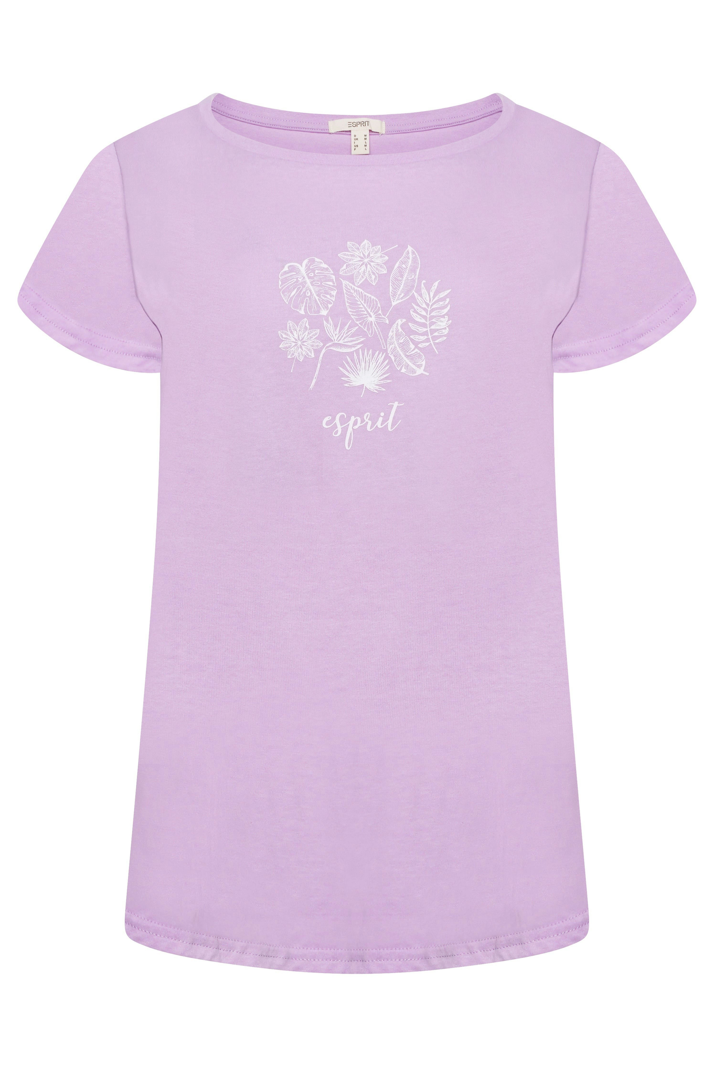 Esprit Women's Purple T-Shirt Pattern 15 - L