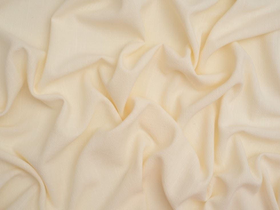 Minerva Core Range Cream Minerva Soft Viscose Linen Blend Fabric - Plain Design Dressmaking Fabric, 132 Cm / 52" Wide - Per Metre