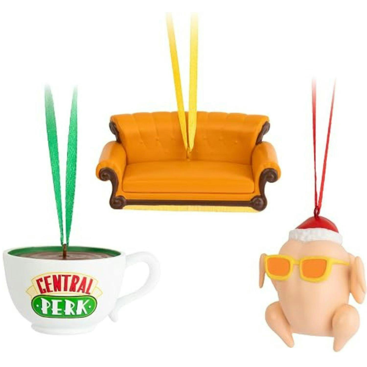 Grupo Erik Christmas Ornaments - Friends Gifts TV Show | Christmas Tree Decorations Set Of 3 - Cup, Turkey, Sofa - Friends Merchandise, Xmas Decorations For Tree - Image 5