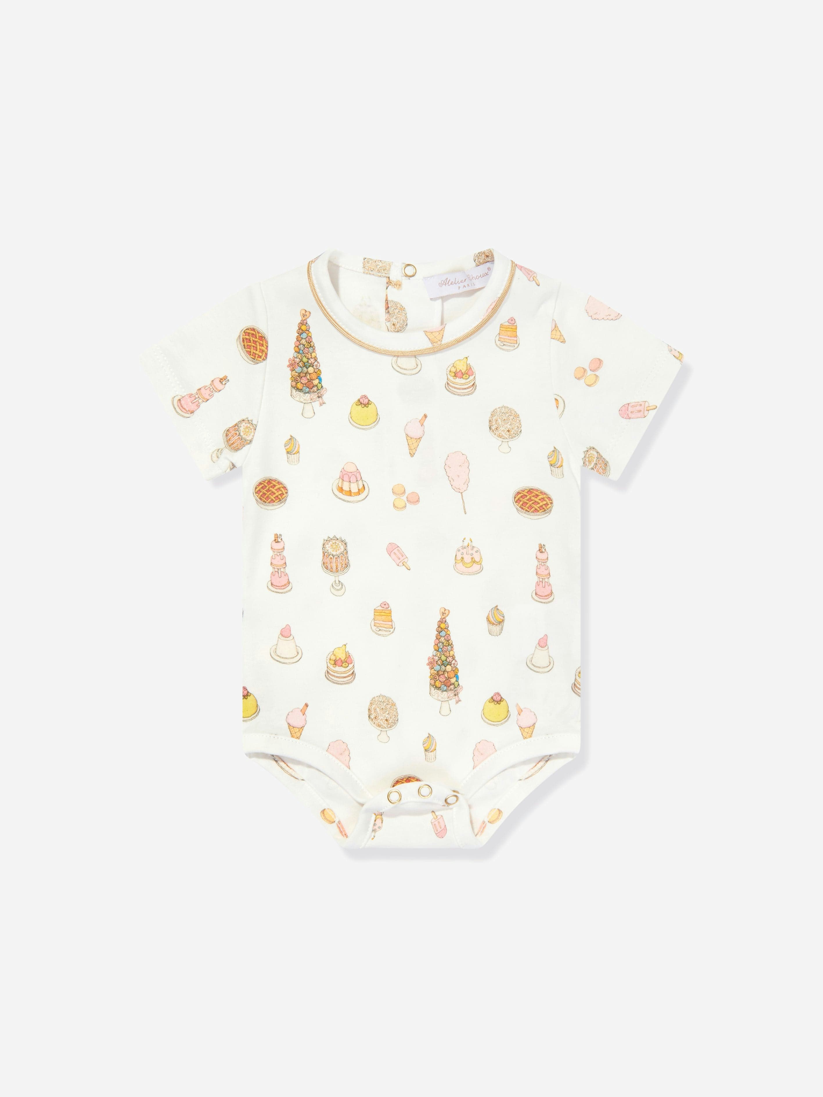 Atelier Choux White Baby Classic Bodysuit In - 12 - 18 Mths