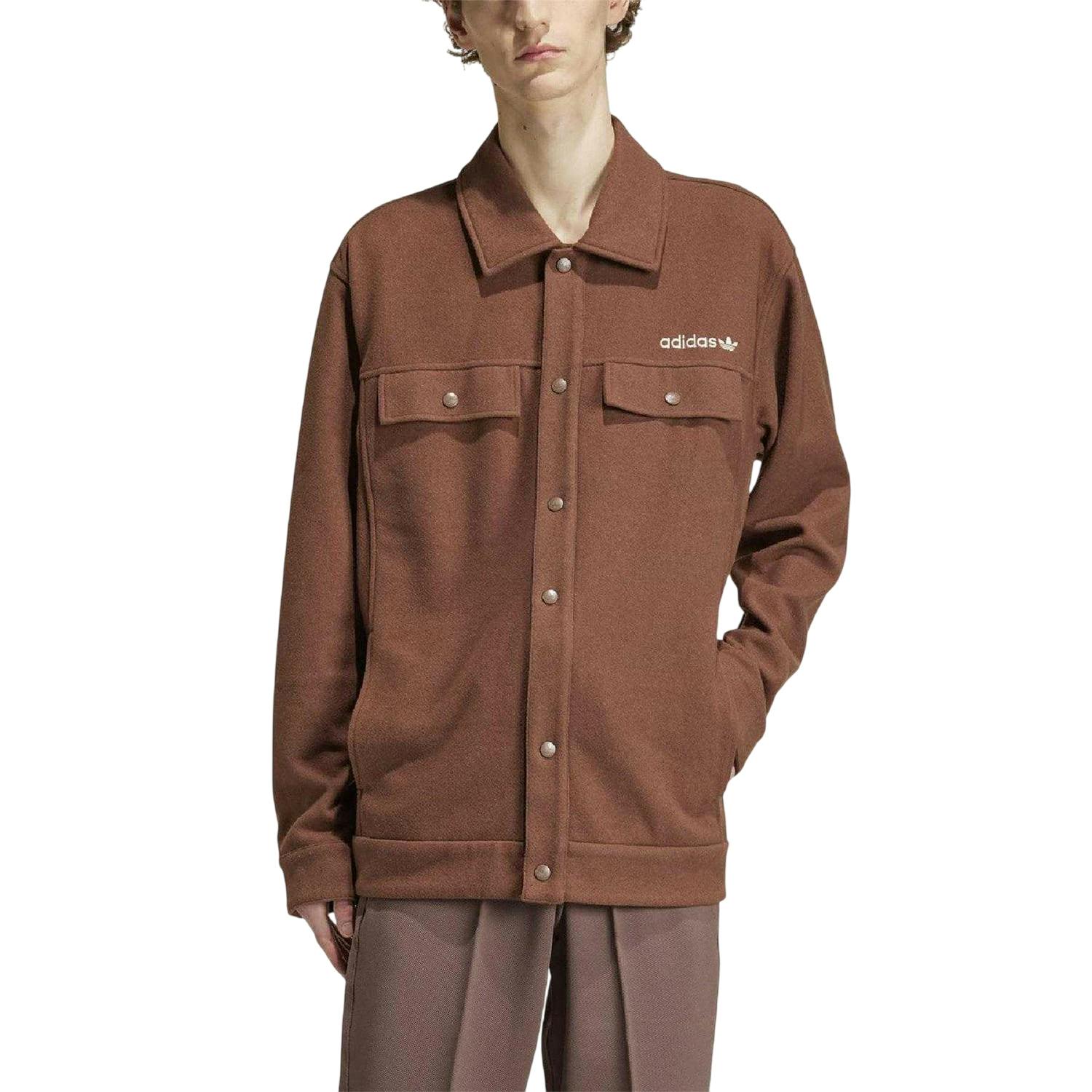 Adidas Men's White Originals Overshirt - Off - S - Off - 84% Recycled Polyester/11% Viscose/5% Wool