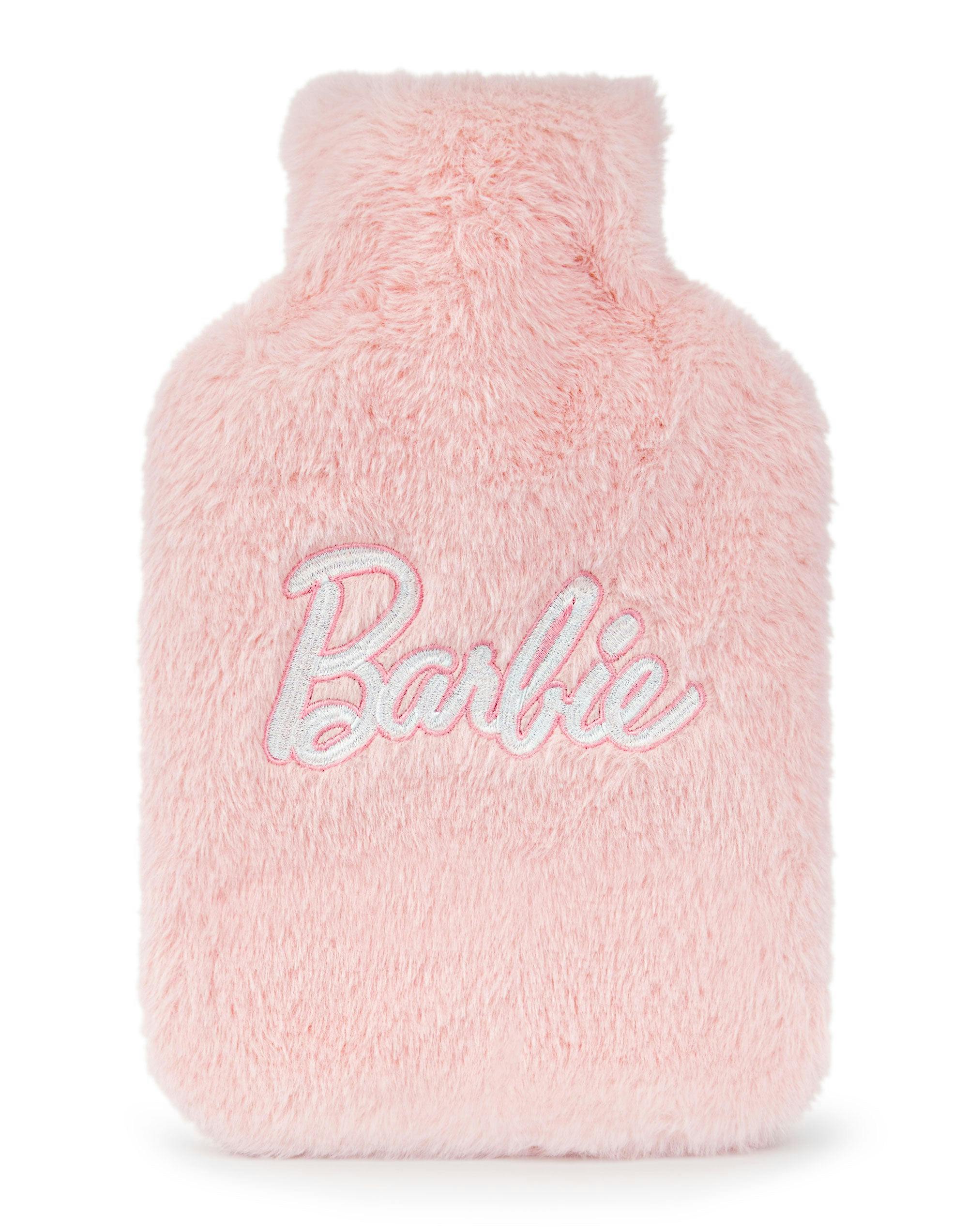 Rackhams Women's Pink Barbie Applique Logo Hot Water Bottle (One Size)