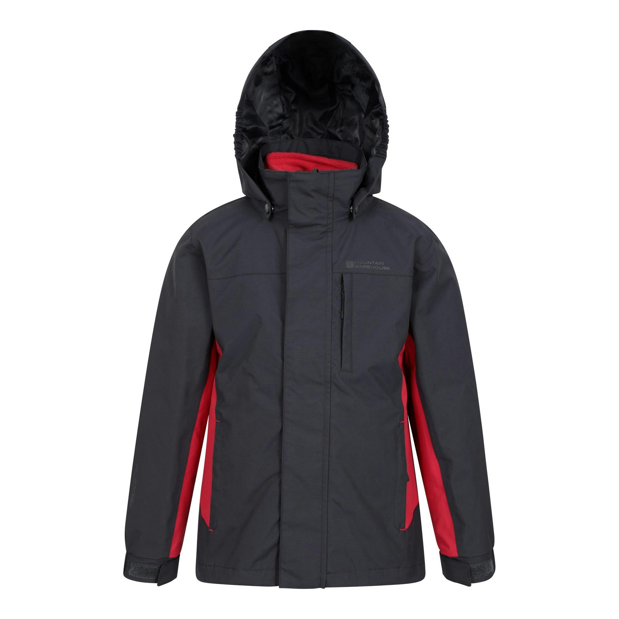 Mountain Warehouse Grey Childrens/Kids Cannonball 3 In 1 Waterproof Jacket - 9-10 Years - 100% Polyester