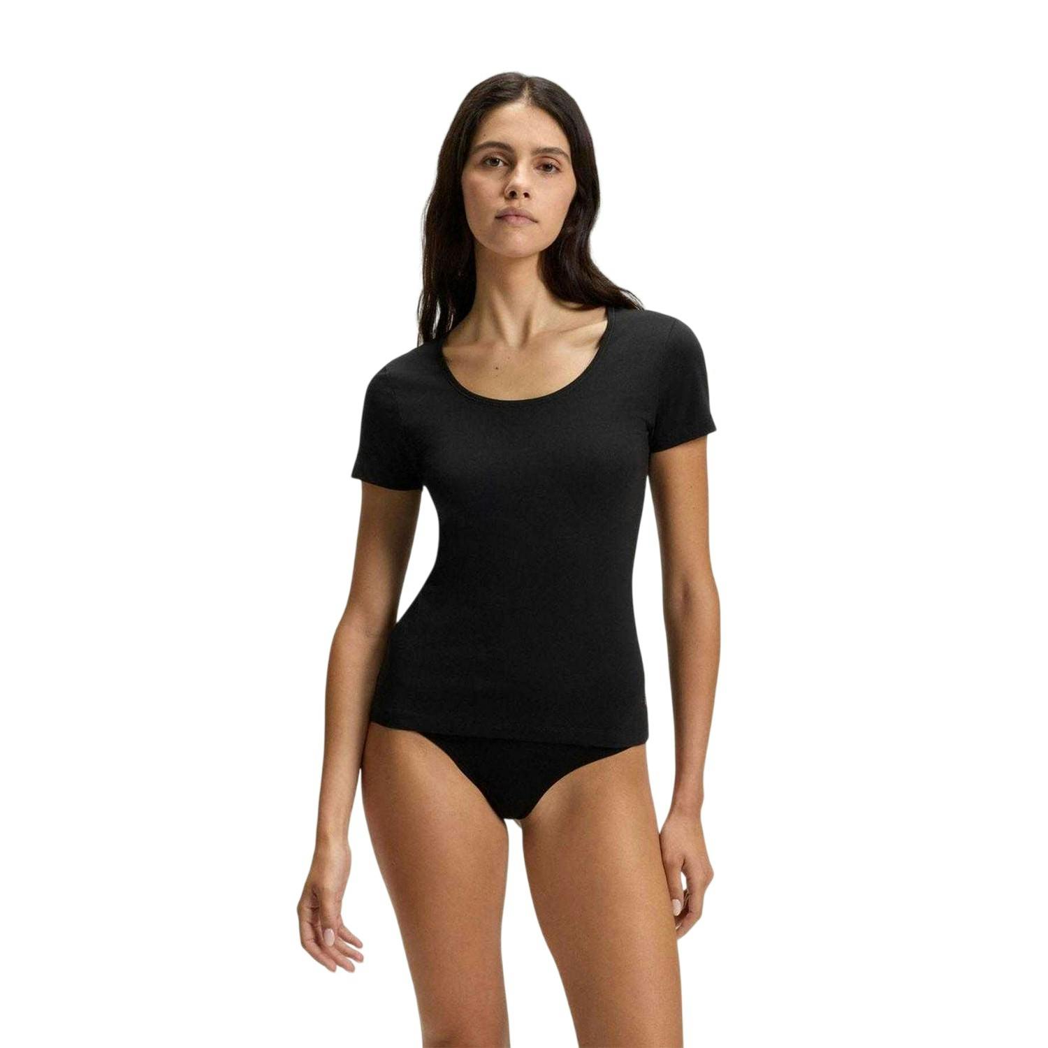 Hugo Women's Black T-Shirt (Pack Of 2) - Xs - 95% Cotton/5% Elastane