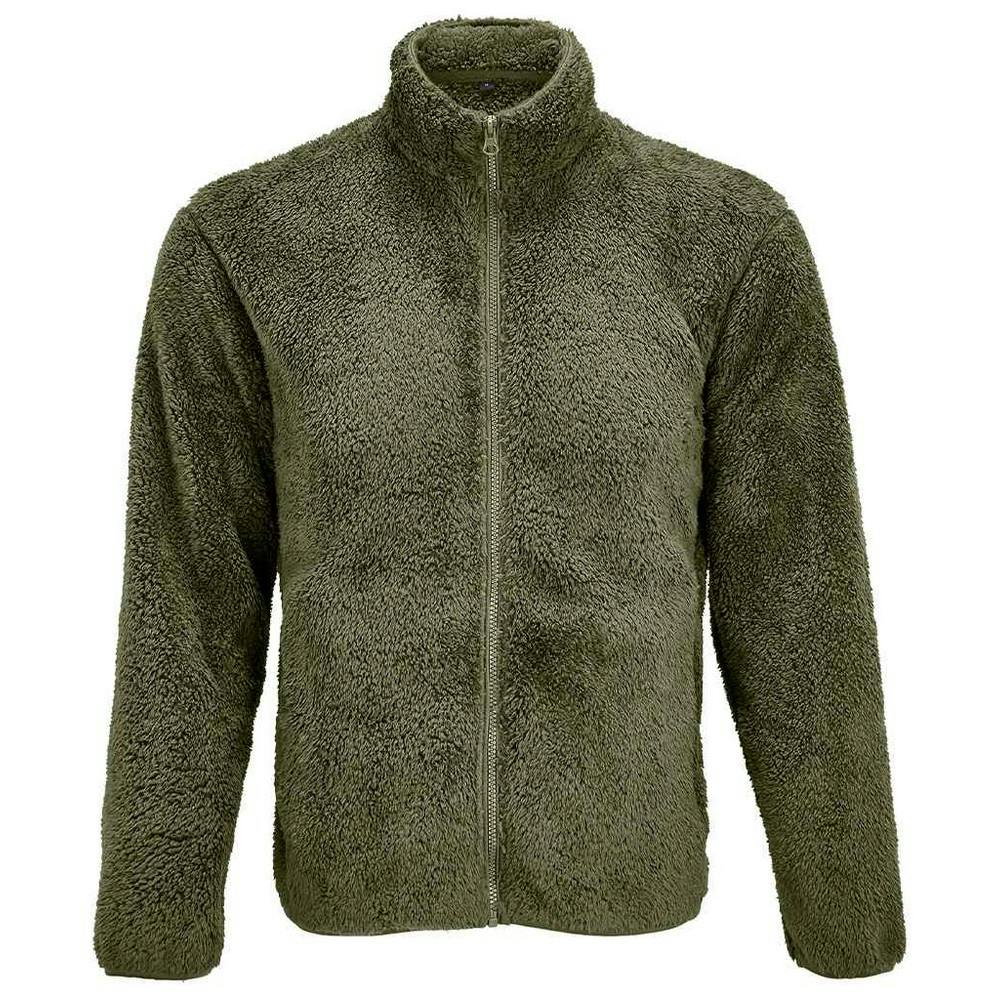Sol's Men's Bottle Green Finch Fluffy Jacket In | Size: Medium - Image 2