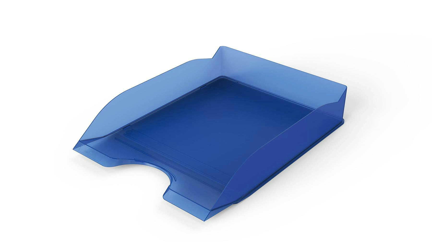 Rackhams Blue Stackable Letter Tray | Document Paper File | 6 Pack | A4+ Clear
